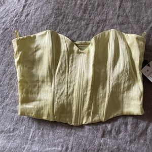 Zara Talla Yellow Tube Top.